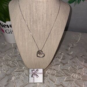 Elegant Silver Heart Necklace